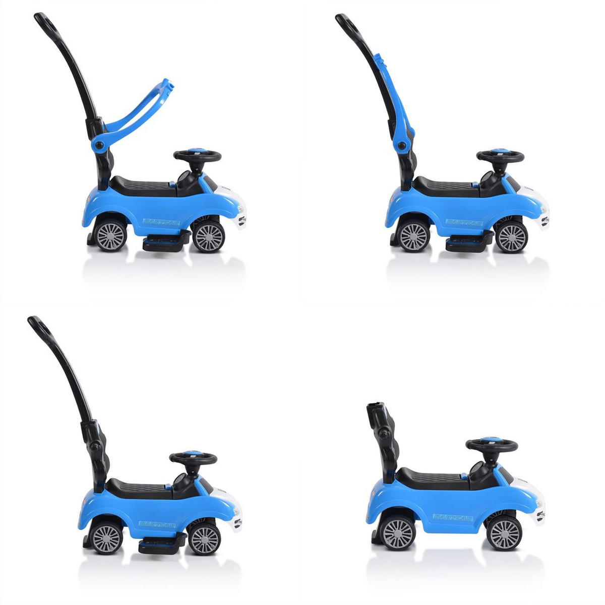 RUTSCHER 2 in 1 Rider 208 blau Rutscher mit Griff, Lehne, Bügel, Fußstütze - Blau, Kunststoff (79/43/90cm) - Moni