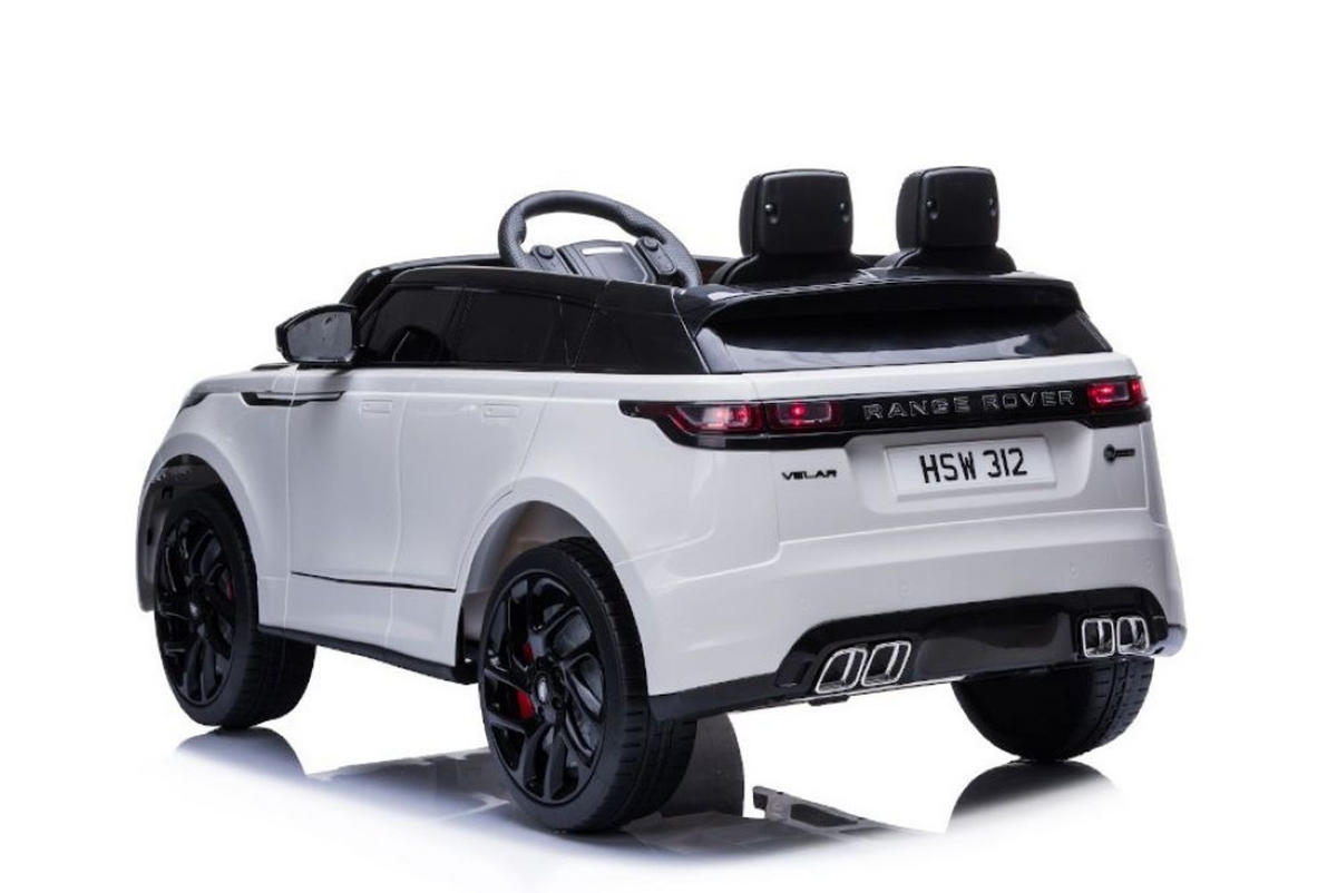 KINDER ELEKTROAUTO Range Rover Velar weiß EVA-Reifen, LED-Scheinwerfer, Musikfunktion, Batterieanzeige - Weiß, Kunststoff (108/61/50cm) - Es-Toys