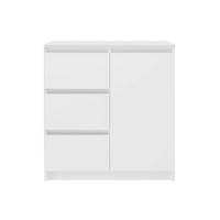 KOMMODE Milo - Weiß, Holzwerkstoff (80/75/40cm) - kommodly