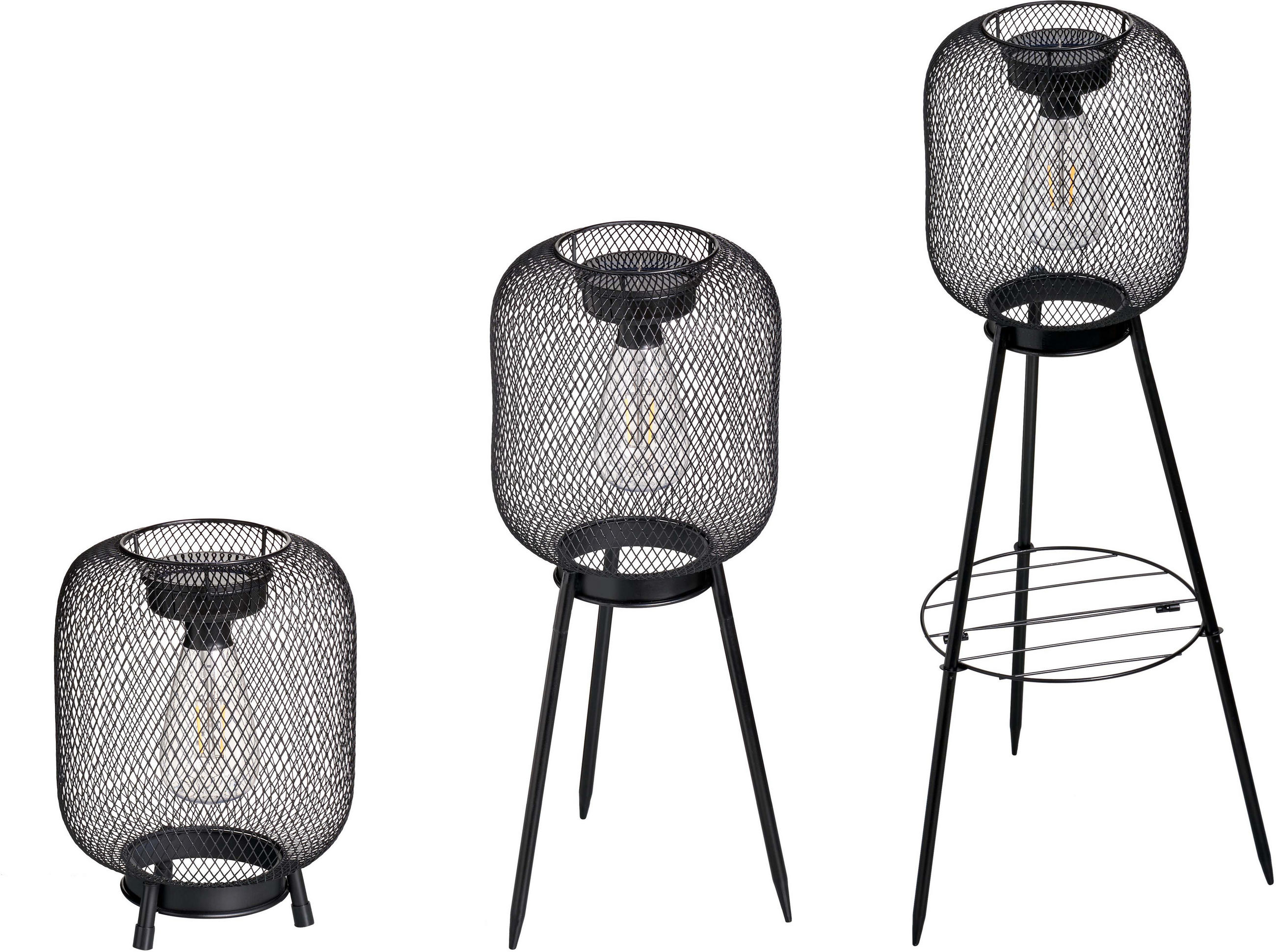 SOLAR-LED-STEHLEUCHTE - warmweiß mit Dämmerungssensor für Außenbereich und Tisch - Schwarz, Kunststoff (18/67/18cm) - Northpoint
