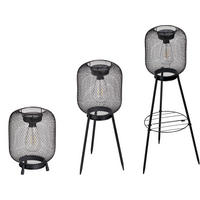 SOLAR-LED-STEHLEUCHTE - warmweiß mit Dämmerungssensor für Außenbereich und Tisch - Schwarz, Kunststoff (18/67/18cm) - Northpoint