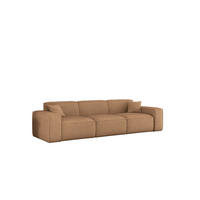SOFA 3-sitzer Celes Premium In Artico - Rotbraun, Holzwerkstoff/Textil (218/73/90cm) - Fun Möbel