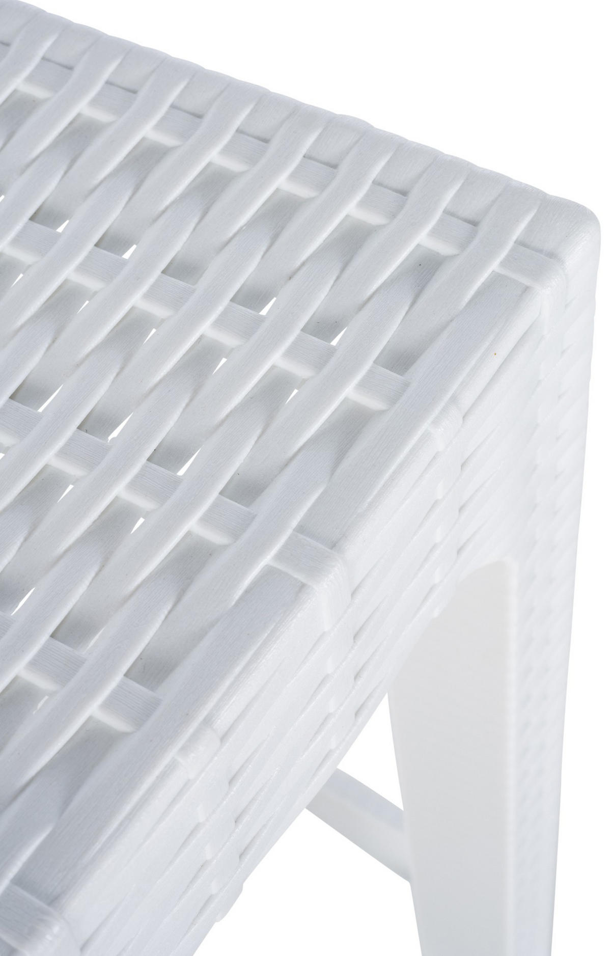 BARHOCKER 2er Set Kunststoff weiß - Weiß/Grau, Kunststoff (40/108/51cm) - CLP