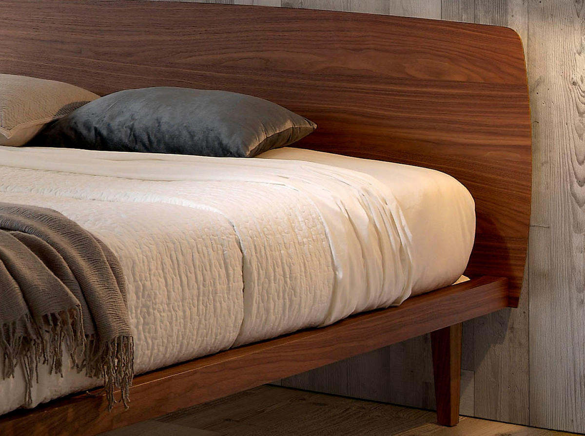 BETT Bett Walnuss 181/210/84 cm - Walnussfarben, Holz - ANGEL CERDA