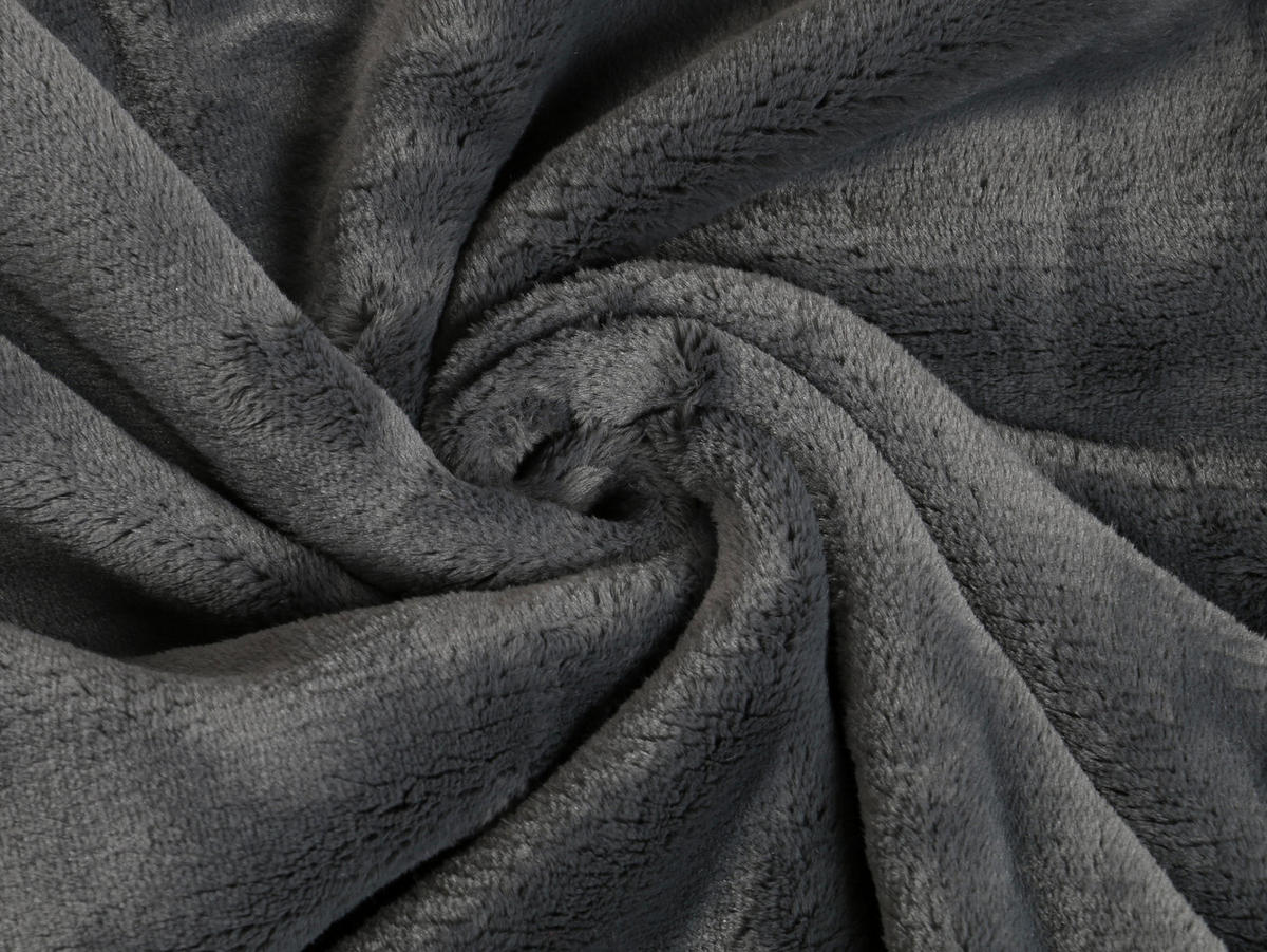 KUSCHELDECKE, 220x240 cm, 100% Polyester, Grau - Anthrazit, Textil (220/240cm) - Zollner