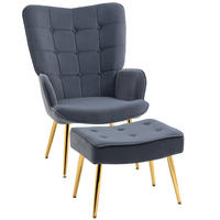 SESSEL mit Fusstütze DE-17428 Dunkelgrau - Dunkelgrau, Metall (71/99/77cm) - ComfortXL