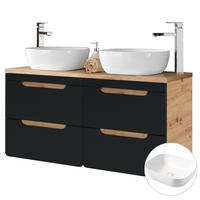 WASCHTISCH New-luton - Anthrazit, Holzwerkstoff (121/63/46cm) - Lomado