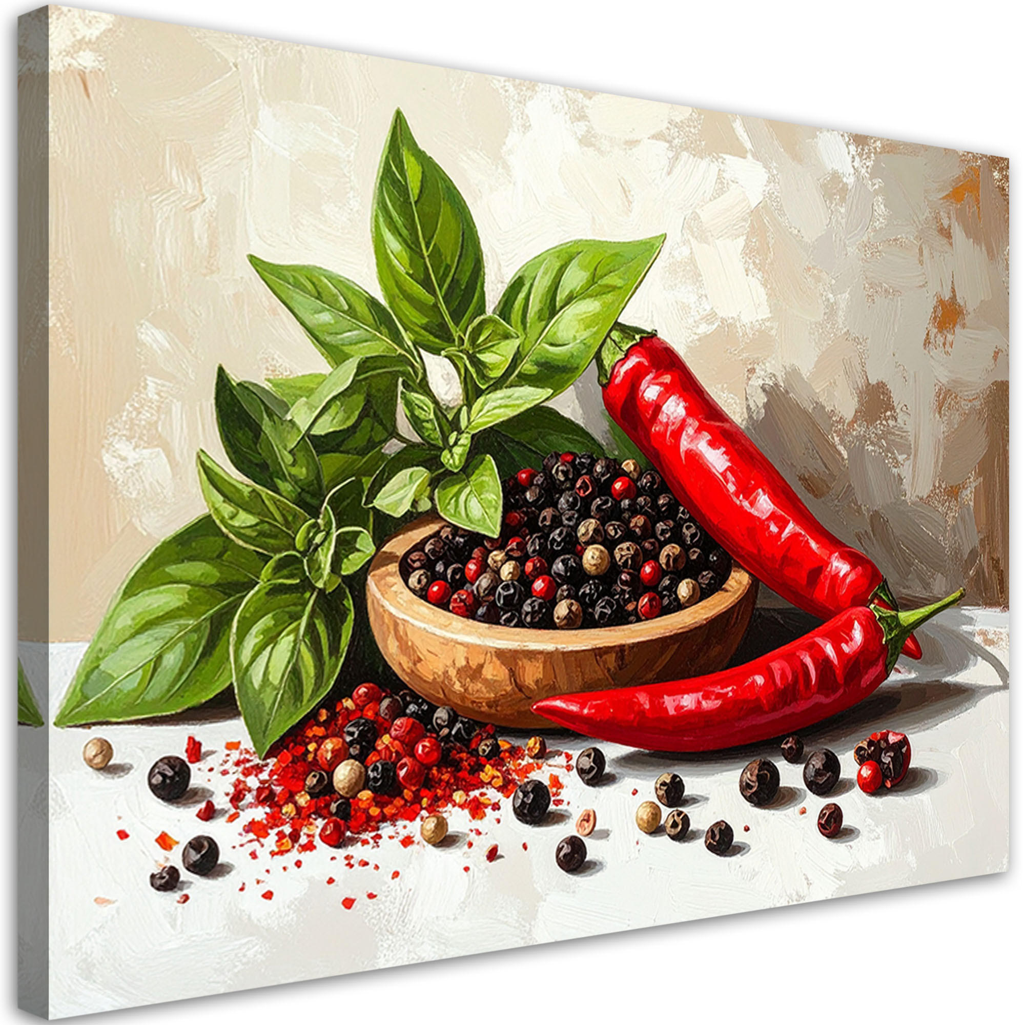 LEINWANDBILD Essen & Trinken 100x70cm - Multicolor, Textil (100/70cm) - Feeby