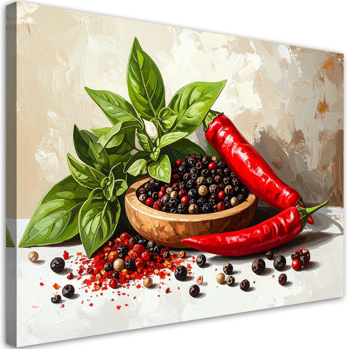 LEINWANDBILD Essen & Trinken 100x70cm - Multicolor, Textil (100/70cm) - Feeby