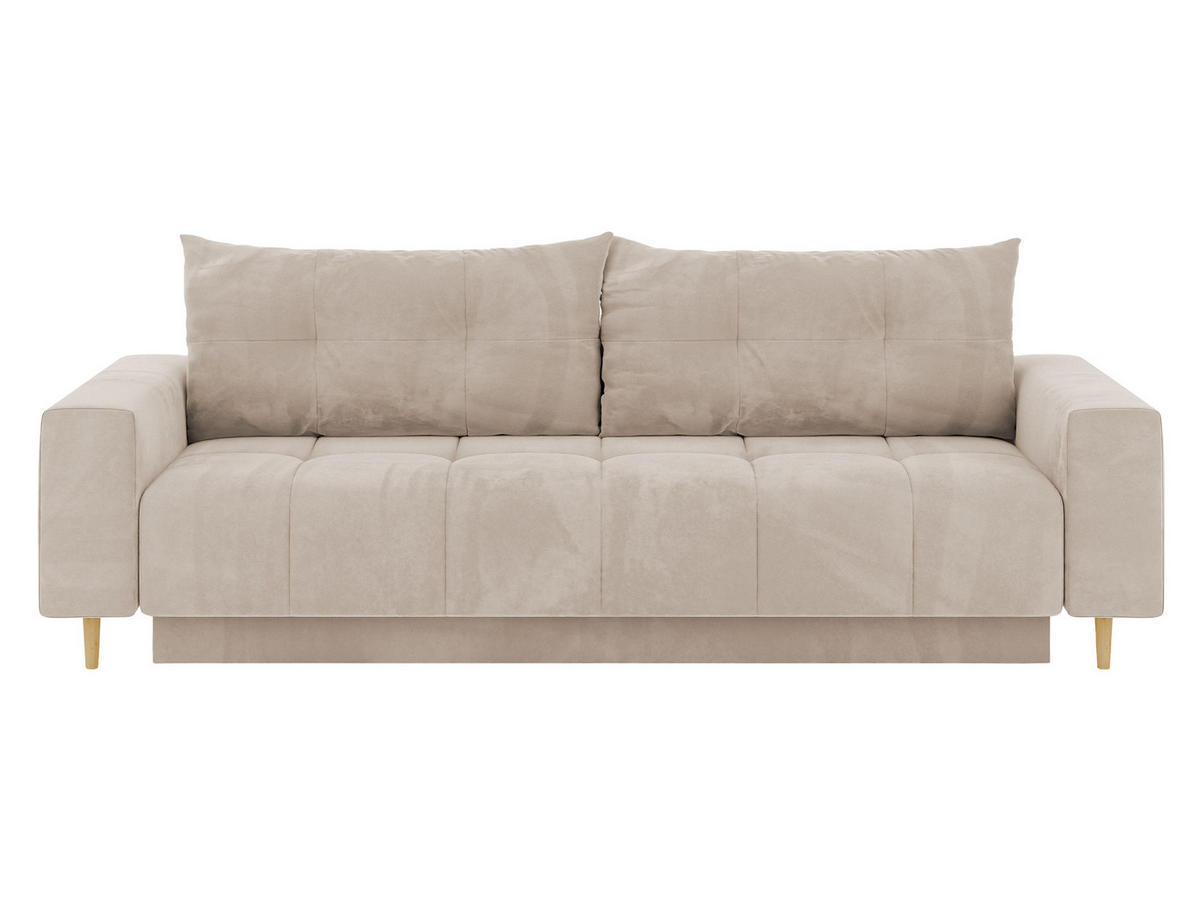SCHLAFSOFA Santi - Creme, Holz/Textil (244/88/96cm) - MIRJAN24