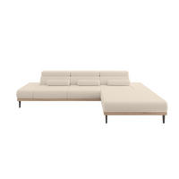 ELEKTRISCHES ECKSOFA Rechts MONA 316x205x85 Dunkelbeige Bouclé - Cappuccino, Holzwerkstoff/Textil (316/205cm) - ALTDECOR