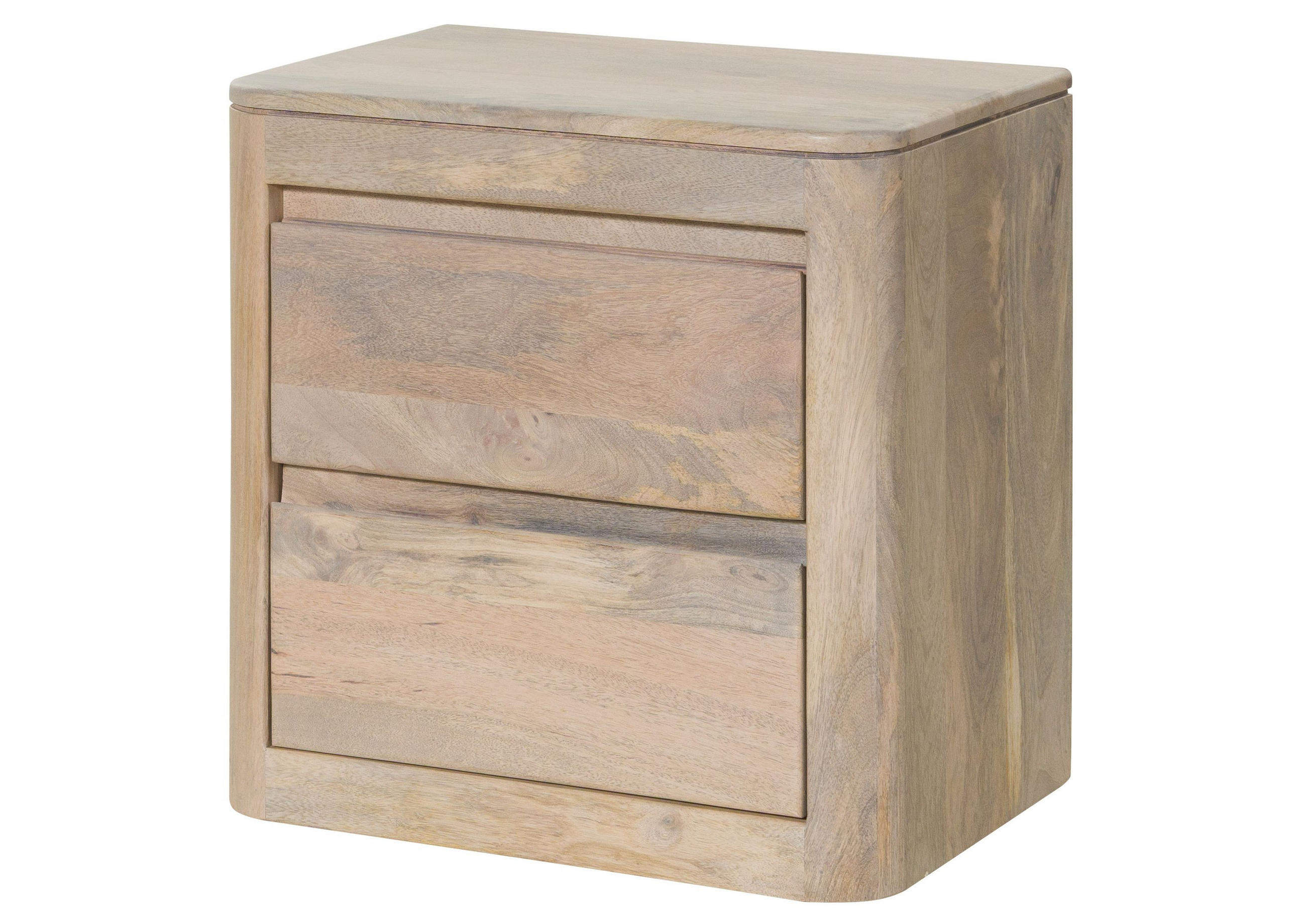 NACHTTISCH Mango 50x35x50 weiß lackiert TORONTO #363 - Weiß, Holz (50/50/35cm) - Massivmoebel24