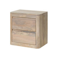 NACHTTISCH Mango 50x35x50 weiß lackiert TORONTO #363 - Weiß, Holz (50/50/35cm) - Massivmoebel24