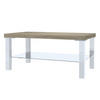 WOHNZIMMERTISCH 90 x 45 cm, Weiß / Sonoma Eiche - Beige/Weiß, Holz (45/43.5/90cm) - B BELINI GROUP