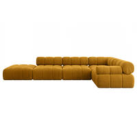 ECKSOFA modulares Sofa Felto-L2 - 380x190x70 cm Senfgelb Cord - Currygelb, Holzwerkstoff/Textil (380/190cm) - ALTDECOR