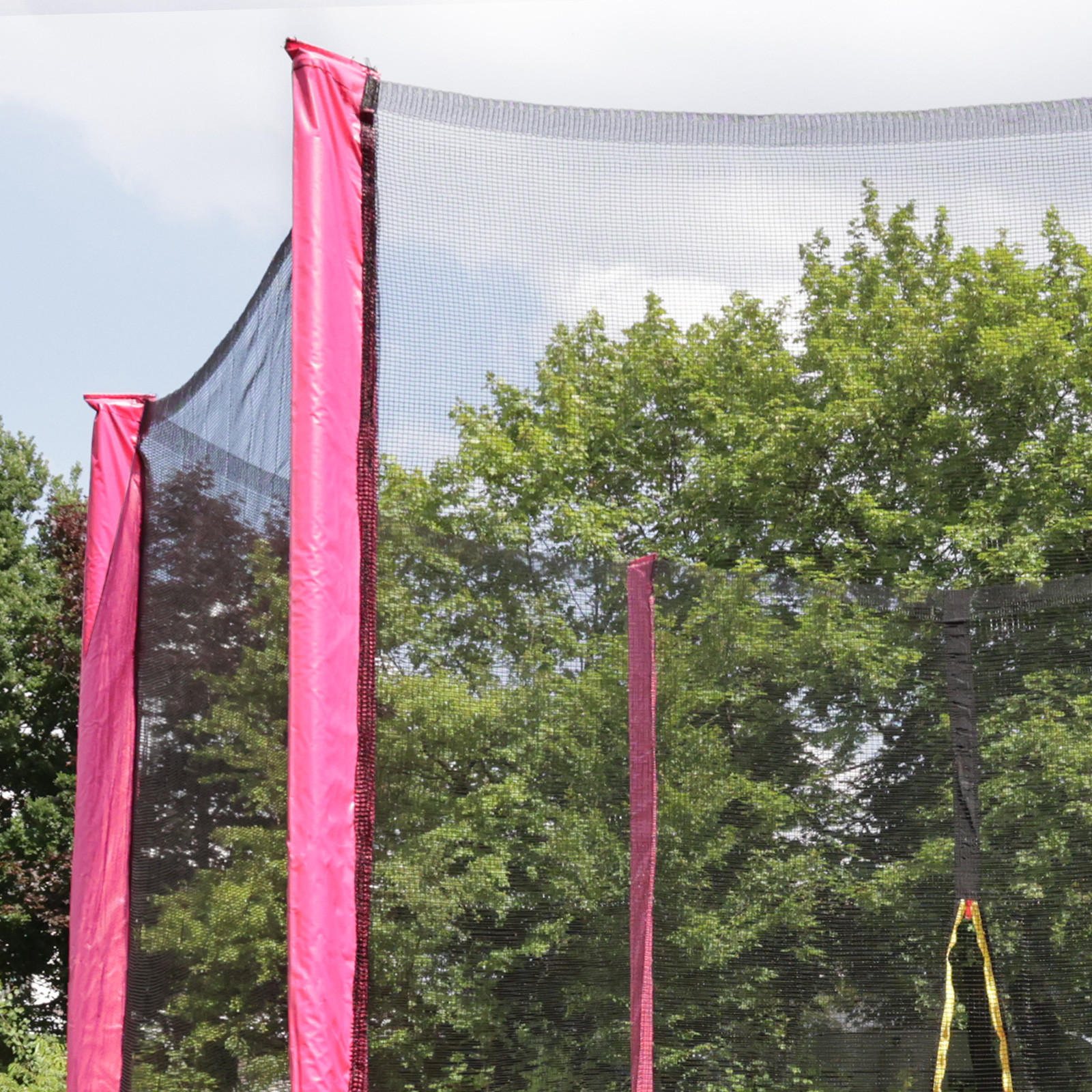 SICHERHEITSNETZ Trampolin 305 cm Pink - Pink, Kunststoff (366/366cm) - JAWINIO
