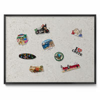 MAGNETTAFEL 80x60 cm Schwarzer Rahmen Helles Steinzeug - Samtahornfarben, Metall (80/60/0.4cm) - TULUP