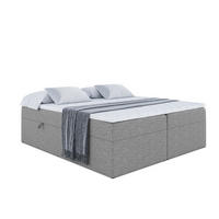 BOXBETT mit H3-Matratze und Lattenrost - MARCE BW - 160x200 Grau - Grau, Holzwerkstoff (160/200cm) - ALTDECOR