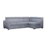 ECKSOFA Covo Grau, mit Schlaffunktion und verstellbaren Kopfstützen, rechte seite - Grau, Holzwerkstoff (253/156cm) - Bettso