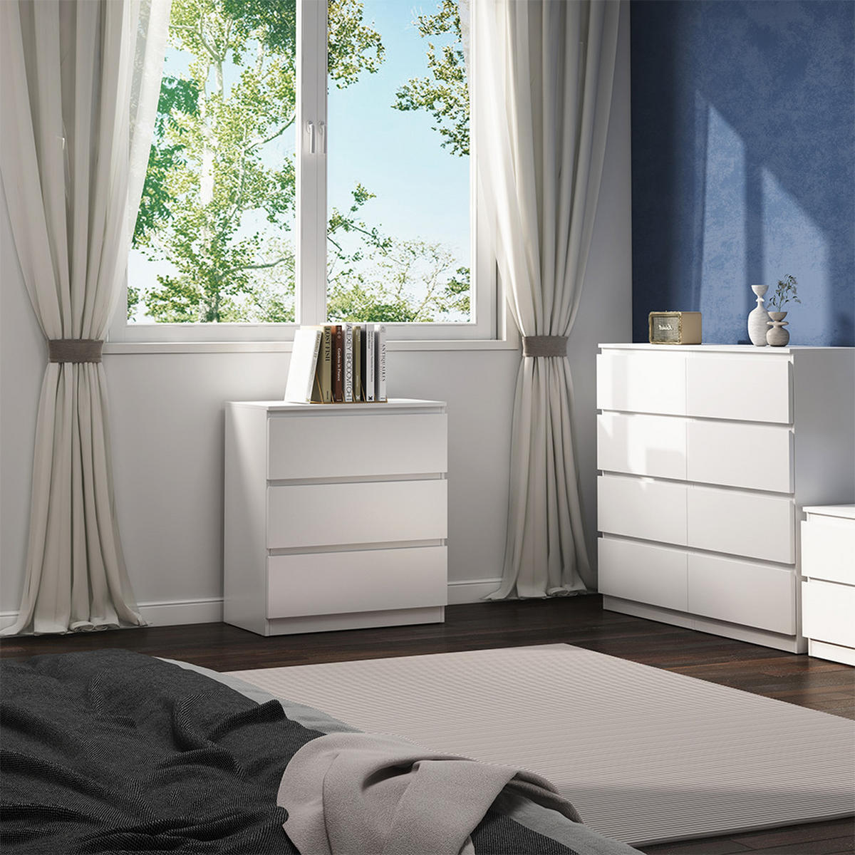 KOMMODE Calisto Weiß 70 x 78.5 cm - Weiß, Holzwerkstoff (39/78.5/70cm) - Vicco