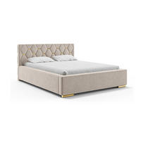 BETT VERSAL - Beige/Goldfarben, Holzwerkstoff (160/200cm) - Meblini