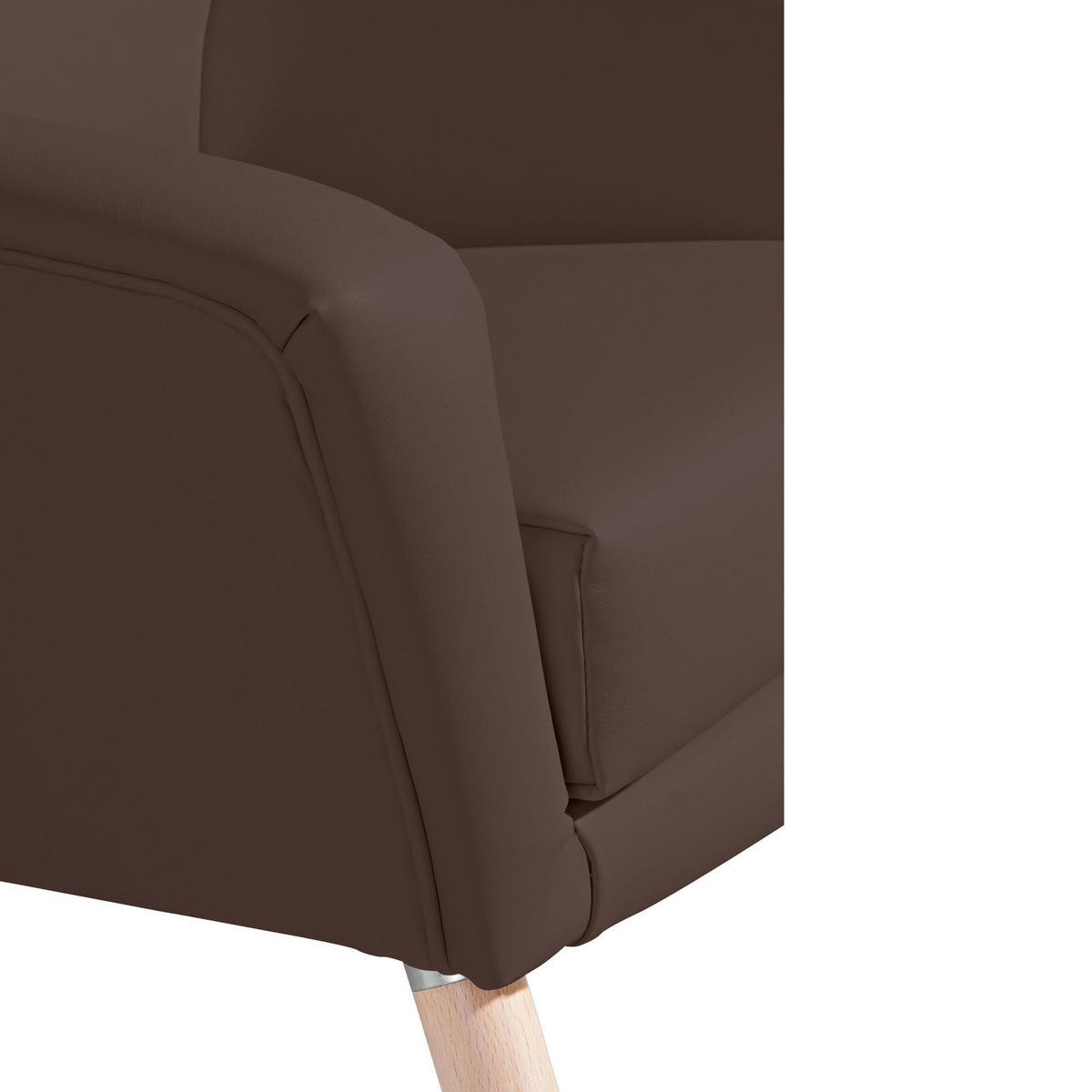 SESSEL Kachka Bezug Kunstleder Buche natur / braun - Braun, Kunststoff (71/81/67cm) - 58aufmkessel