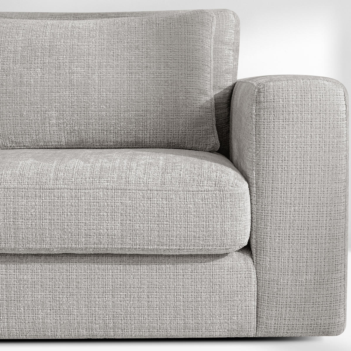 ECKSOFA XL links VERUS - Hellgrau, Holz/Holzwerkstoff (377/328cm) - KONSIMO®