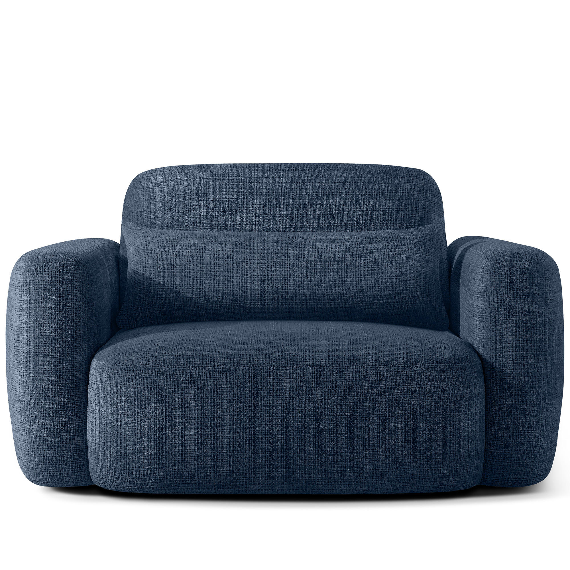 SESSEL ELOSA - Dunkelblau, Holz/Textil (145/85/115cm) - KONSIMO®