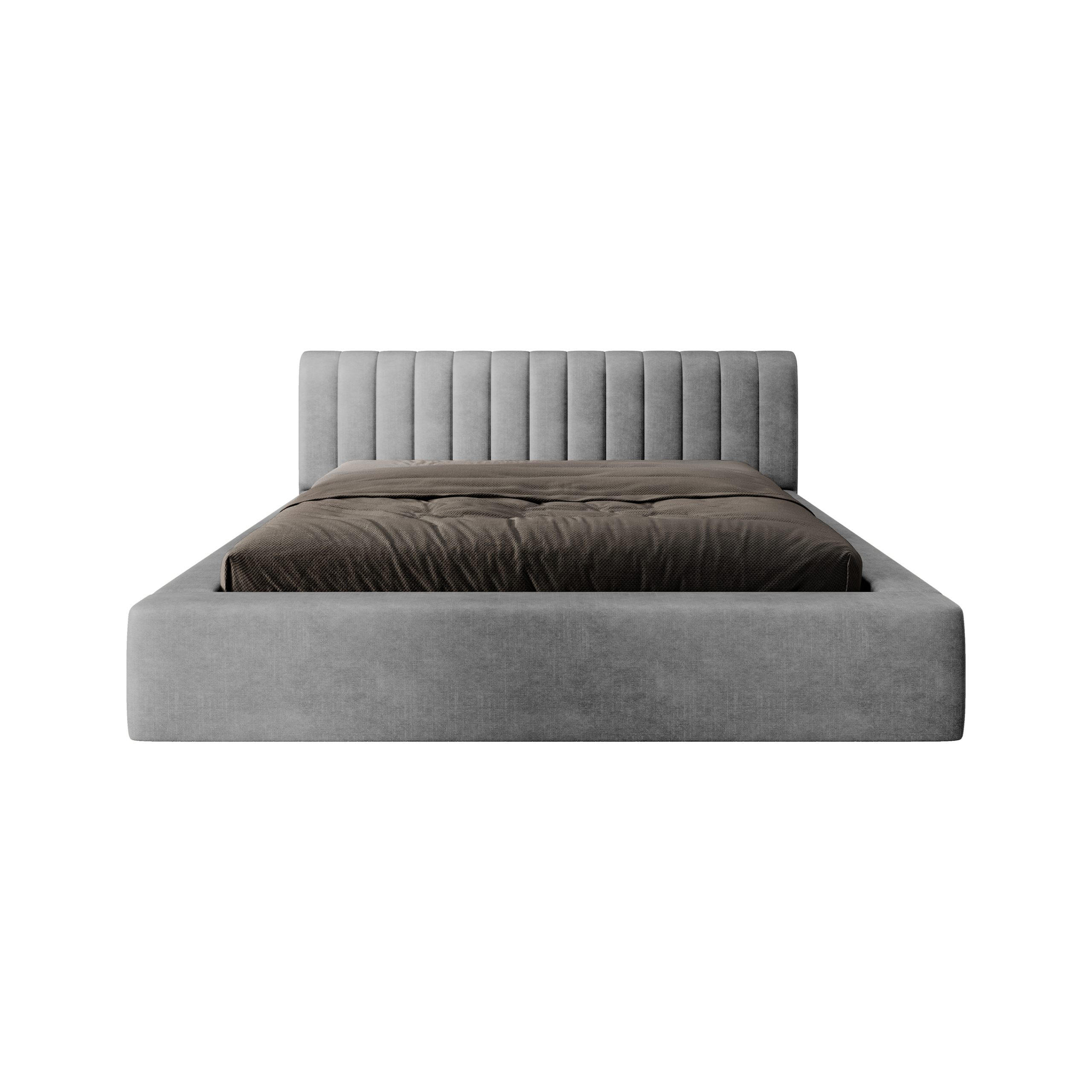 POLSTERBETT aus Polyester Vurmat 140x200 cm, Grau - Grau, Textil (140/200cm) - Fedve