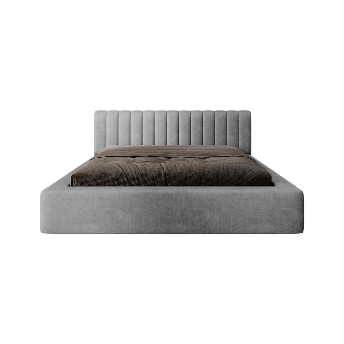 POLSTERBETT aus Polyester Vurmat 140x200 cm, Grau - Grau, Textil (140/200cm) - Fedve