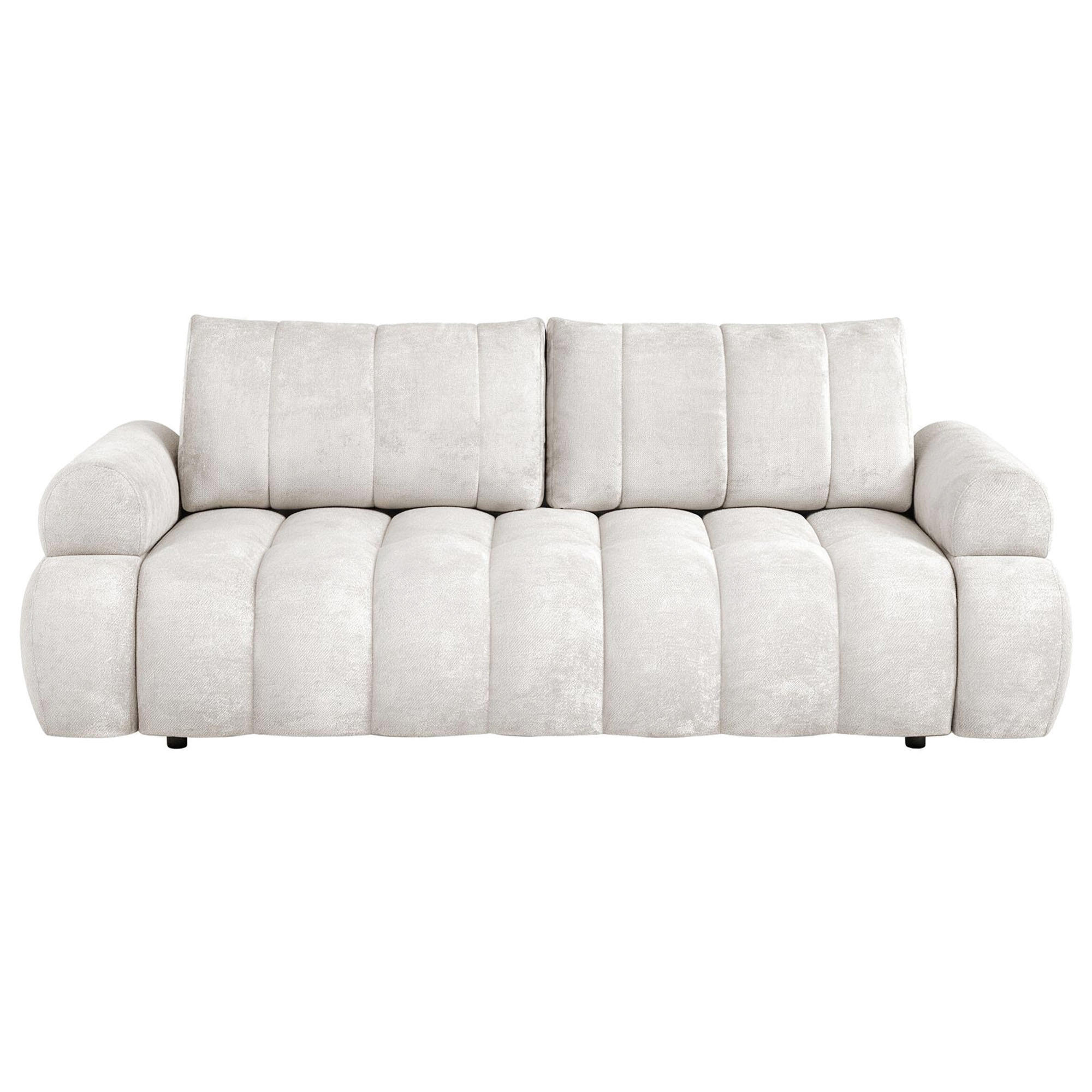 Beautysofa ROZKLÁDACÍ POHOVKA Mavi, 3místná s funkcí spaní, ložná plocha 195x145 cm, krémová