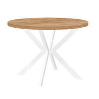 ESSTISCH ENDIK, Durchmesser: 100 / 200 cm, Farbe: Eiche Craft Gold / Weiß - Braun/Weiß, Holz (200/100/77cm) - Dekori_Interiors