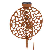 LED AUSSENLEUCHTE Rostoptik Braun - Braun, Metall (30/30/41cm)