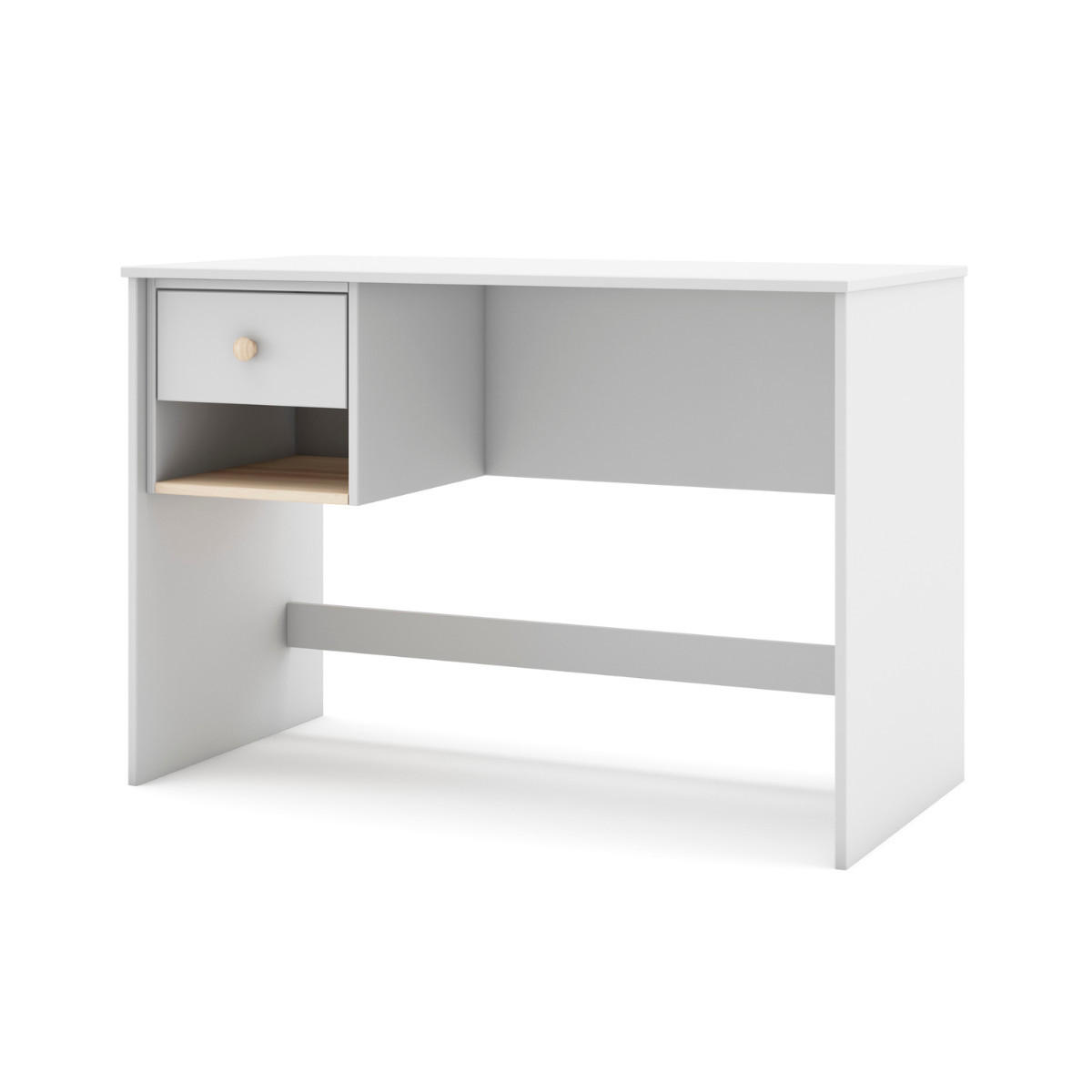 SCHREIBTISCH Esteban Weiß 110/55/75 cm - Weiß, Holz (110/55/75cm) - Calicosy