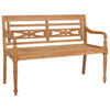 BATAVIA-SITZBANK 120 CM TEAK - Braun, Holz (120/84/51.5cm) - vidaXL