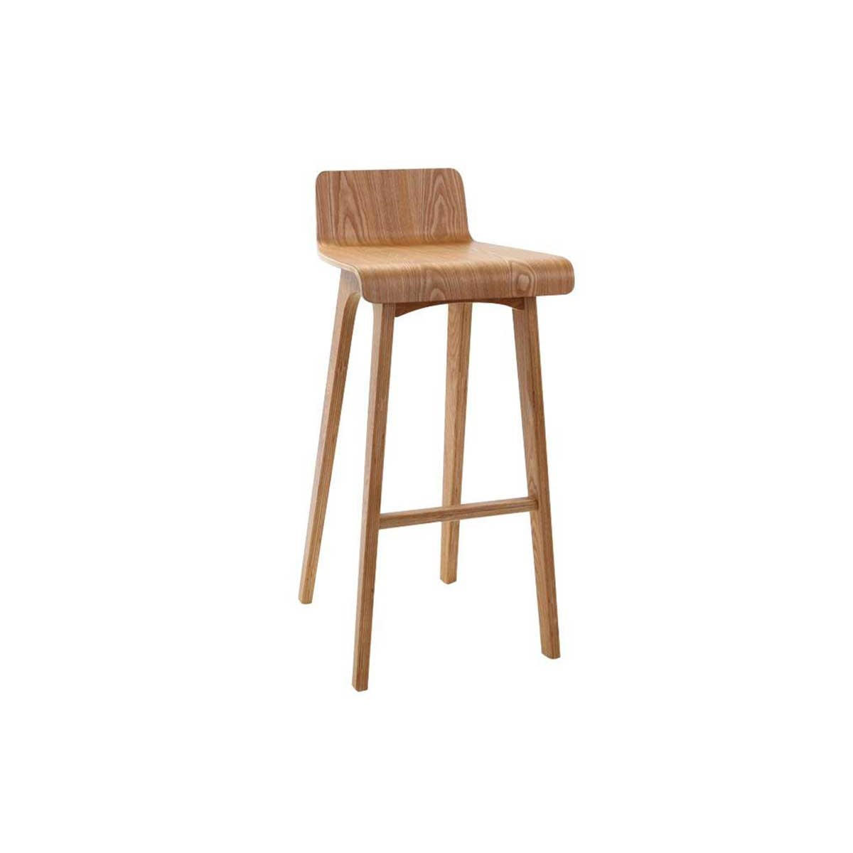 BARHOCKER Holz Naturell Skandinavisch BALTIK - Naturfarben, Holz (43.7/87/39.7cm) - Miliboo