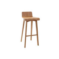 BARHOCKER Holz Naturell Skandinavisch BALTIK - Naturfarben, Holz (43.7/87/39.7cm) - Miliboo