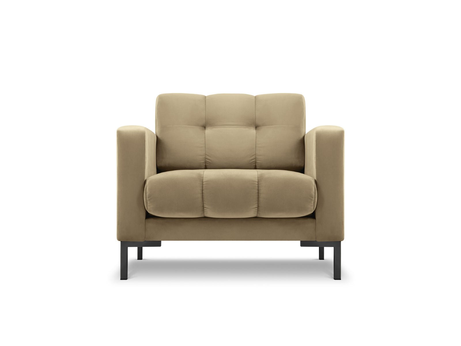 SESSEL Mamaia aus Samt beige - Beige, Textil (92/75/87cm) - Micadoni