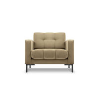 SESSEL Mamaia aus Samt beige - Beige, Textil (92/75/87cm) - Micadoni