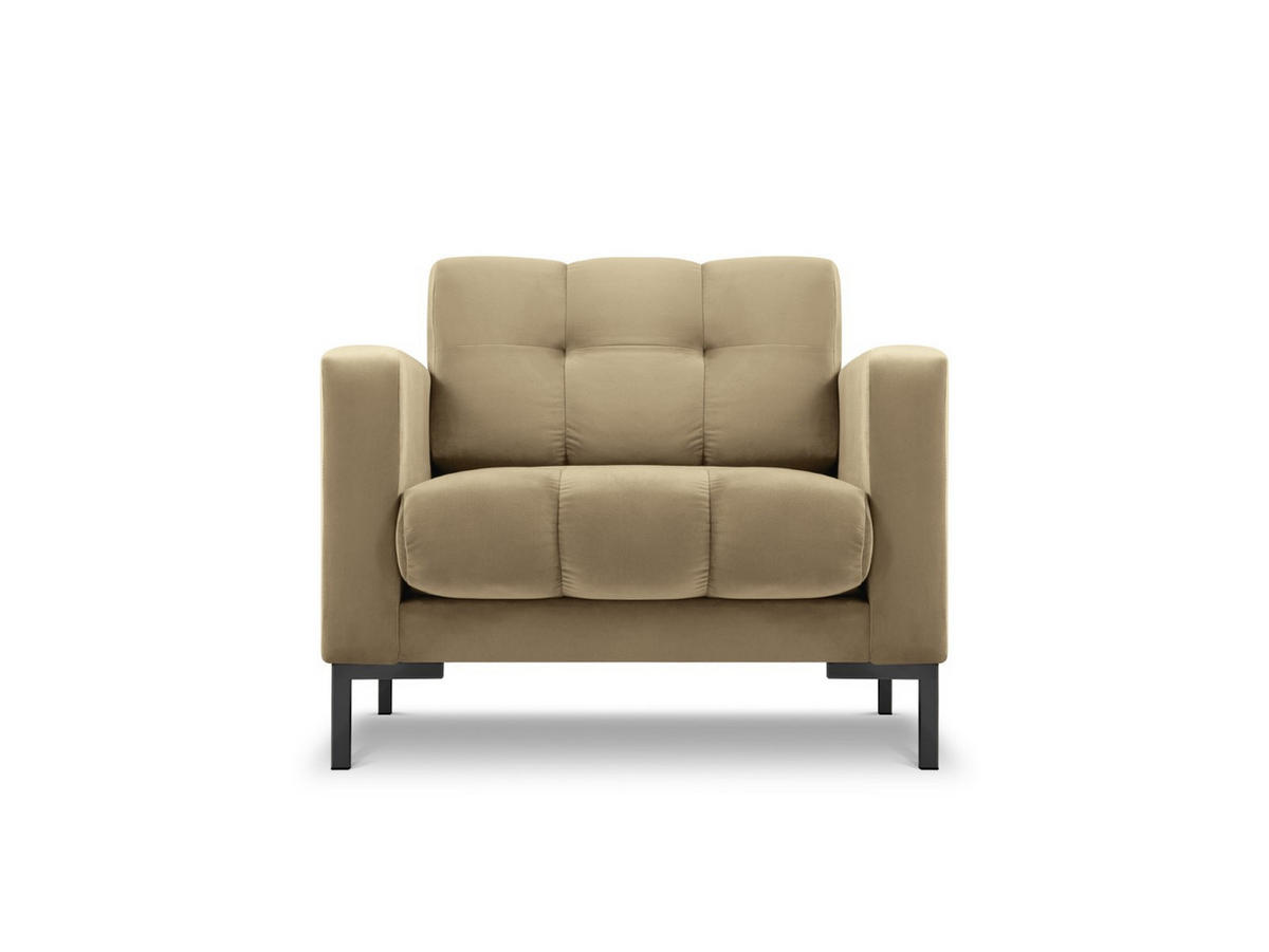 SESSEL Mamaia aus Samt beige - Beige, Textil (92/75/87cm) - Micadoni