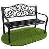 GARTENBANK IRGA Schwarz 127 x 89 x 62 cm - Schwarz, Metall (127/89/62cm) - Akord