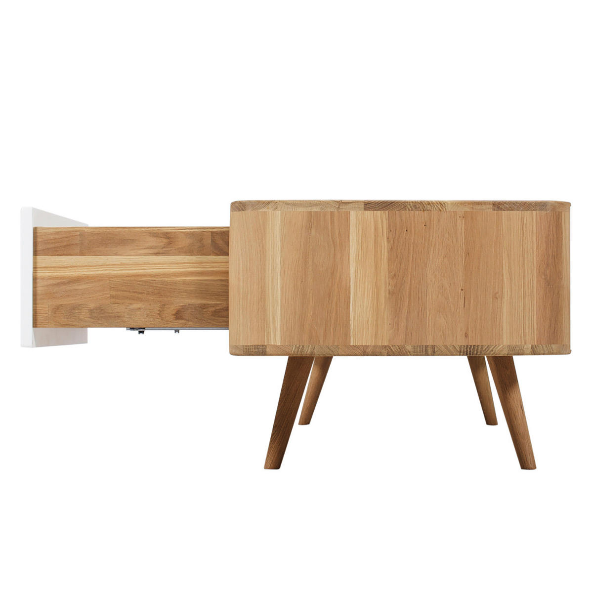 TV-LOWBOARD - Wildeiche teilmassiv - Wildeiche, Holzwerkstoff (225/45/42cm) - home24