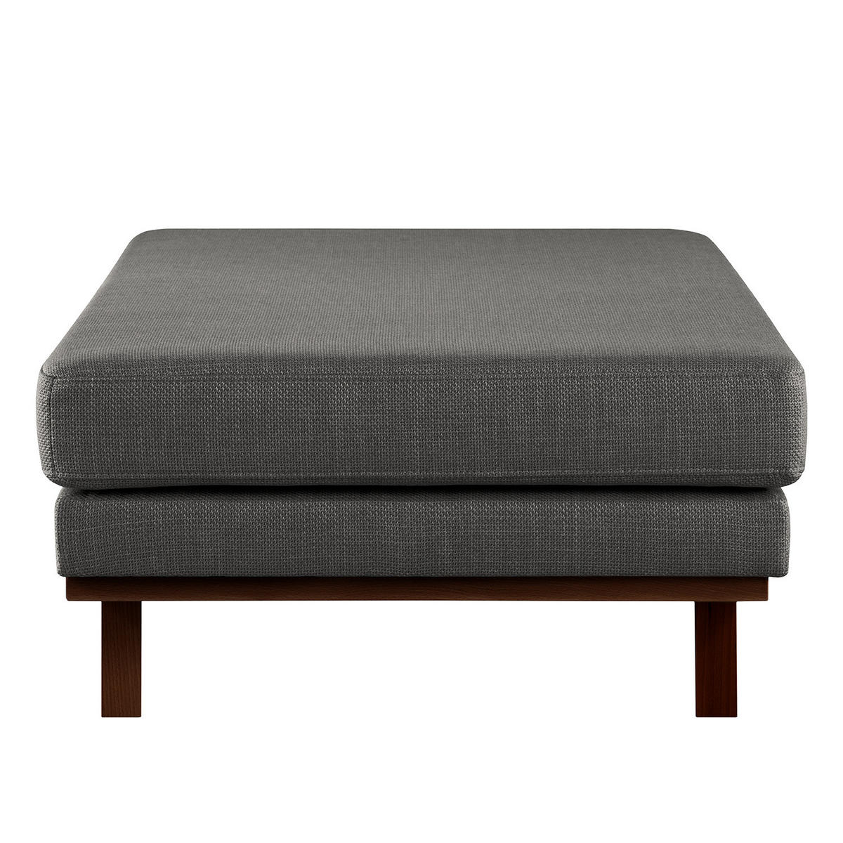 HOCKERBANK - Dunkelgrau/Buchefarben, Buchenholz/Textil (180/43/81cm) - home24