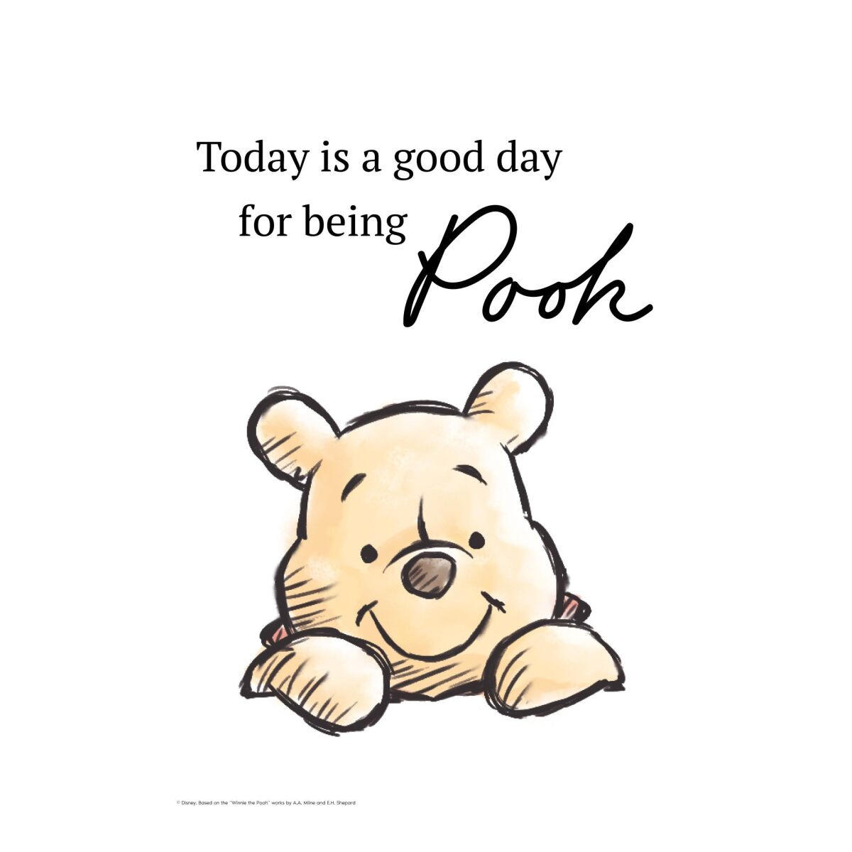 POSTER Disney - Just Being Winnie the Pooh Today - Gelb, Papier (70/100/0.1cm) - Poster&Frame