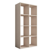 BÜCHERREGAL mit 8 Fächern – Farbe: Kaschmir – 147 × 74 × 30 cm, vertikale oder horizontal - Beige, Holzwerkstoff (74/147/30cm) - 3XE LIVING