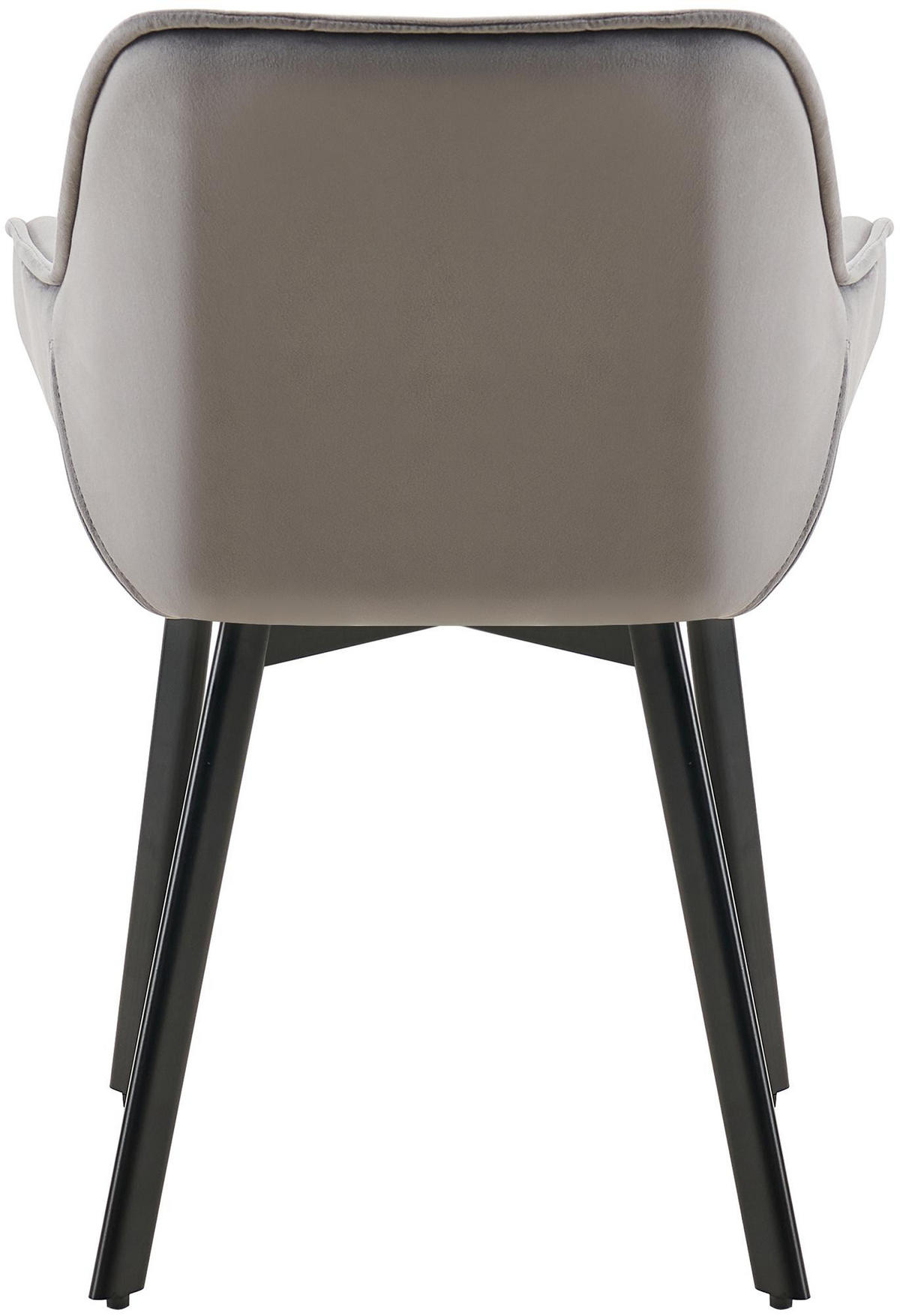 ESSZIMMERSTUHL 2er Set Vover Samt Dunkelgrau Wohnzimmerstuhl - Dunkelgrau, Textil (57/84/62cm) - DELUKE