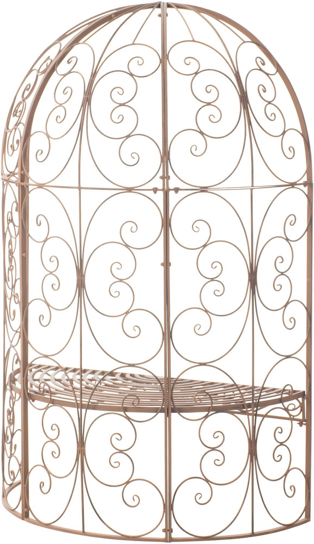 PAVILLON 120/58/178 cm Metall Antik Braun - Braun, Metall (120/178/58cm) - CLP