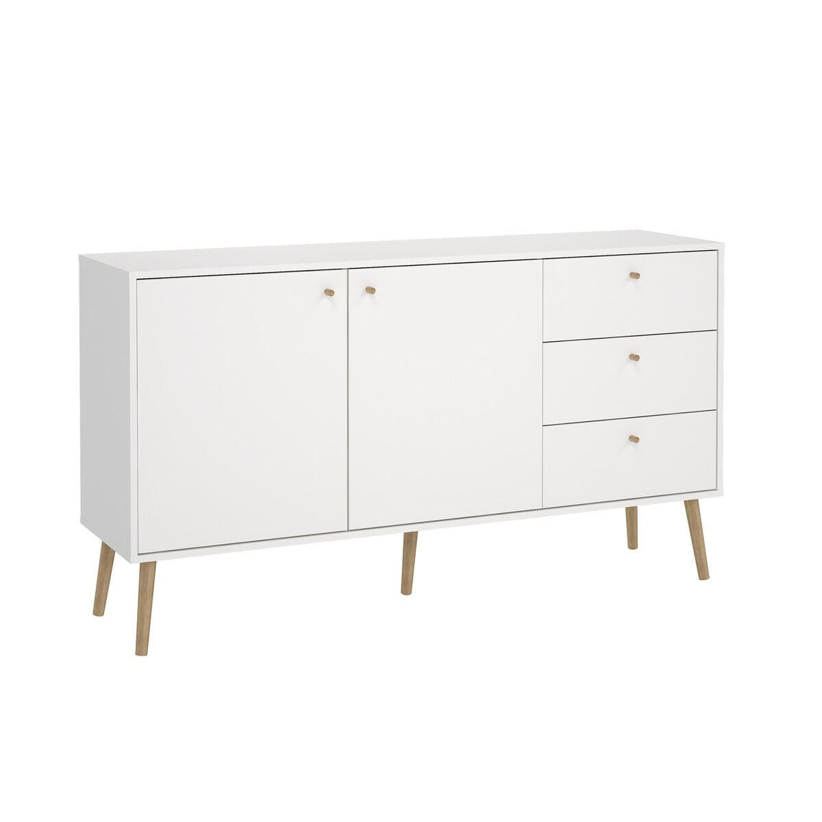 SIDEBOARD, Bodo, Weiß, Holzwerkstoff, 148 x 40 x 82 cm - Weiß, Holzwerkstoff (39.1/81.7/147.2cm) - Calicosy