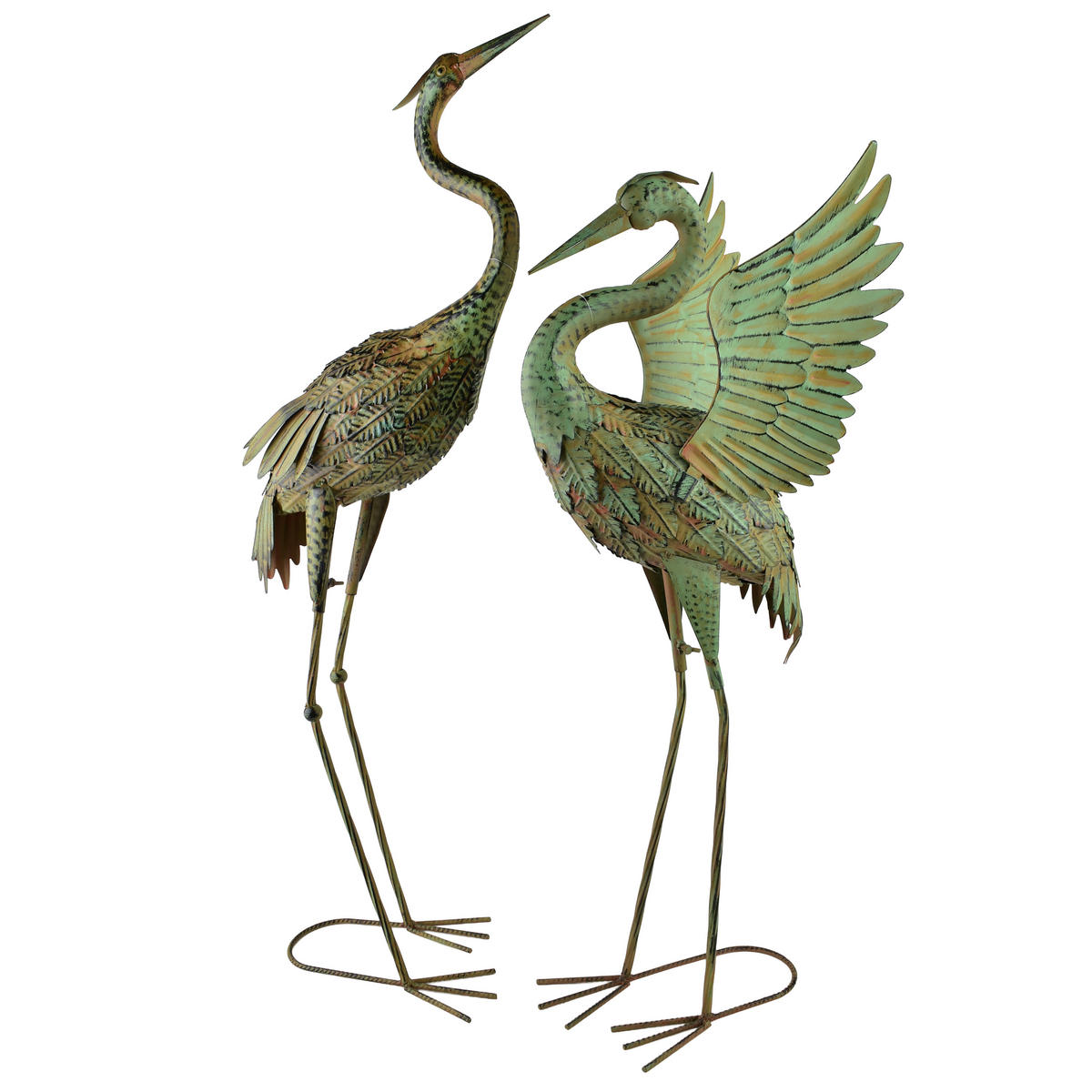 FIGURA Cedric, kovová, zelená, 50/18/95cm - zelená barva, kov (20/60/60cm) - Mondex