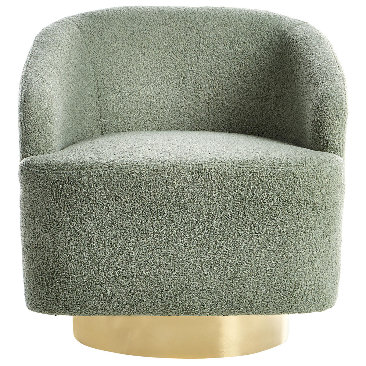 SESSEL Hellgrün Lavik - Goldfarben/Hellgrün, Textil (73/71/70cm) - Beliani